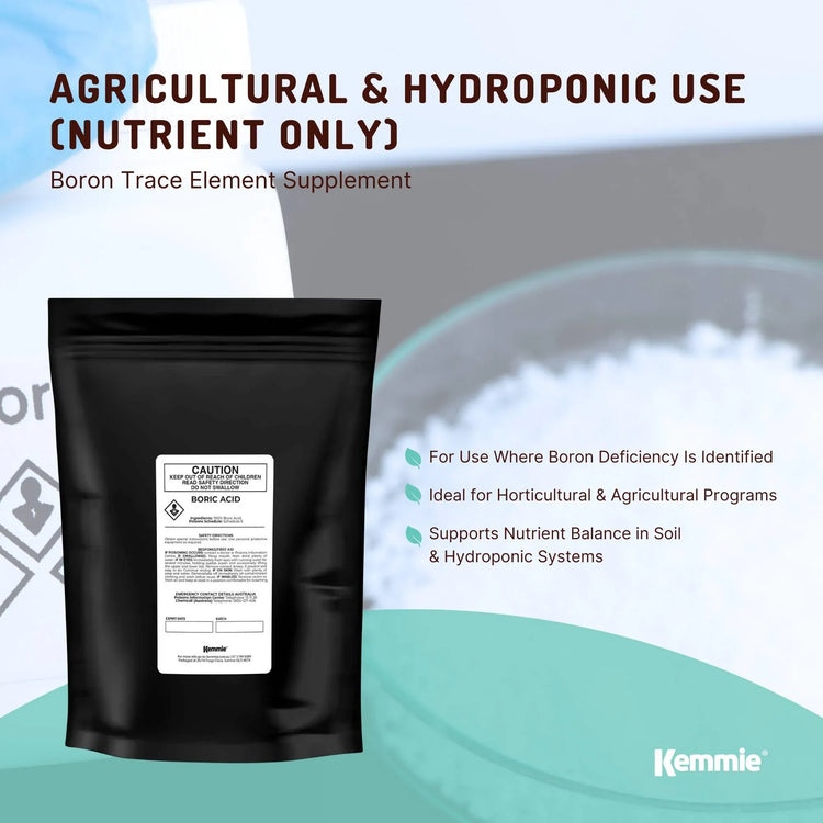 Kemmie 400g Boric Acid Powder 99.9% Pure - Soluble Orthoboric Acid H3BO3