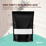 Kemmie 2Kg Boric Acid Powder 99.9% Pure - Soluble Orthoboric Acid H3BO3