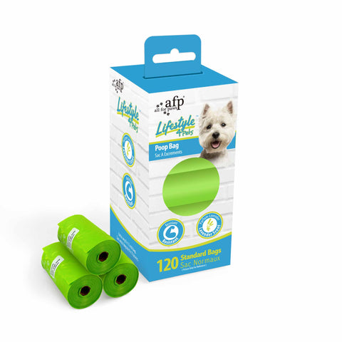 120 Dog Poop Bags 8x15 Rolls/Bags - Pet Waste Roll Green