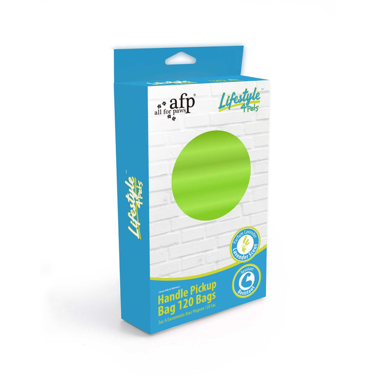 120 Dog Poop Handle Bags -  Clean Pet Waste Roll Green
