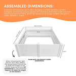 Rooster Farms 0.95m PVC Dog Whelping Box Puppy Birthing Pen - Anti-Crush Rail