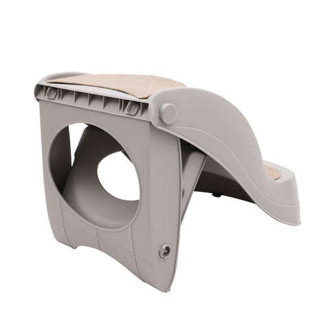 Furtastic Foldable Pet Stairs In Grey - 38cm Dog Ladder Cat Ramp