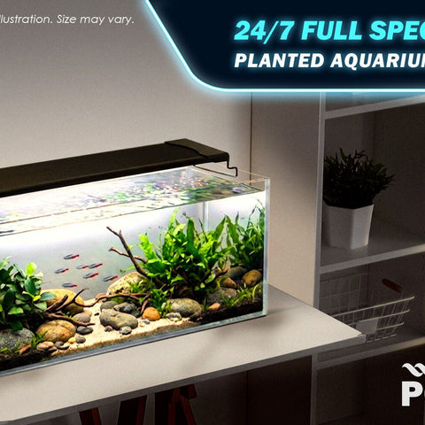 Dynamic Power Planted Aquarium LED Light Day Night Cycle Full Spectrum 24W 56cm