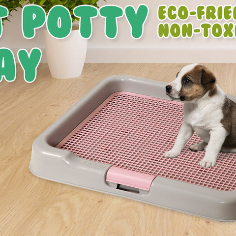 Dog Pet Potty Tray Training Toilet Portable T3 GREY