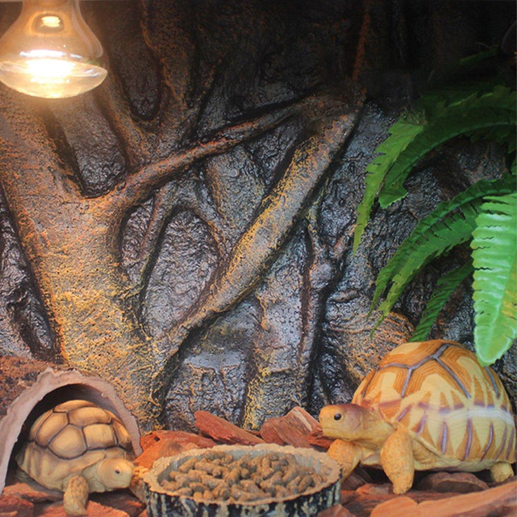 Pet Reptile Tank Board 3D Foam Backgrounds and Habitat Decoration 9 Styles - E