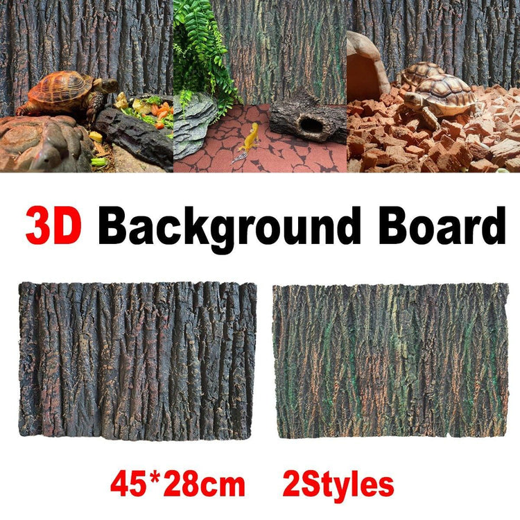 3D Reptile Box Background Plate Rock Stereoscopic Aquascape Tank Decoration - 2