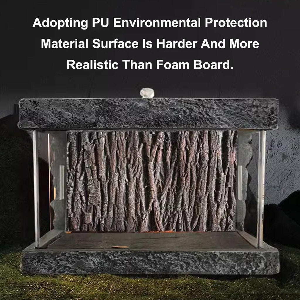 3D Reptile Box Background Plate Rock Stereoscopic Aquascape Tank Decoration - 2