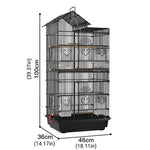 Parrot Cage Large Size Bird Cage Luxury Villa Style Metal Aviary for Pet Indoor
