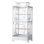 Bird Cage Double Layer Metal Villa Large Size Aviary House for Parrot Pet Indoor