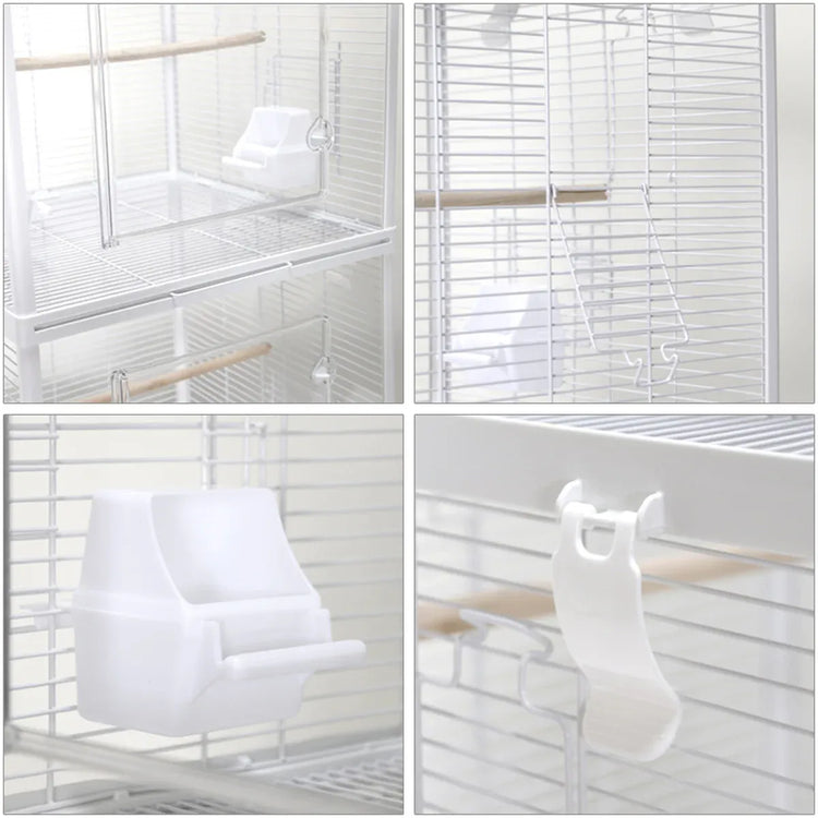 Bird Cage Double Layer Metal Villa Large Size Aviary House for Parrot Pet Indoor