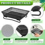 Bird Feeder Metal Square Ground Mesh Tray Feeder Garden Yard Wild Bird Feeding