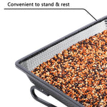 Bird Feeder Metal Square Ground Mesh Tray Feeder Garden Yard Wild Bird Feeding