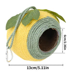 Bird Nest Parrot Nest Coconut Shell Braided Twine Colourful Cage Hanging Bed - White-Green-Screw Model
