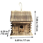 Wooden Bird House Outdoor Nest Breeding Box Pet Bird Shelter Hanging Cage