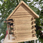 Wooden Bird House Outdoor Nest Breeding Box Pet Bird Shelter Hanging Cage