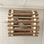 Wooden Bird Nest Durable Indoor Outdoor Garden Decor for Birds Sparrow Parrot