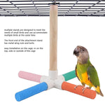 Parrot Toy Bird Stand Colorful Umbrella Perch Claw Grinding Stick 4 Colours