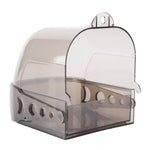 Parrot Bath Box Grey Bird Cage Accessory Bathroom Bird Bathtub for Small Birds