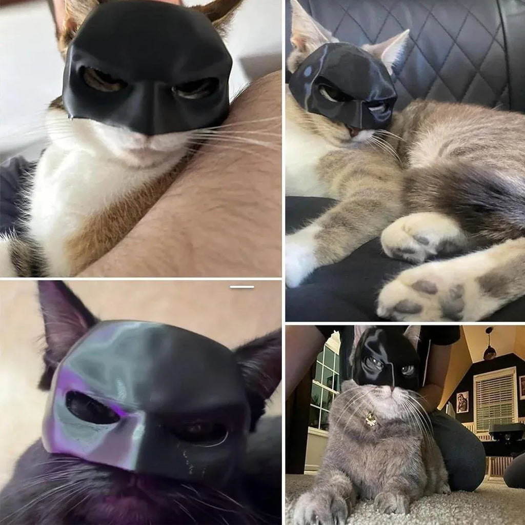Halloween Bat Mask Cat Mask Pet Costume Accessories for Small Dogs Cats Outfit - XL