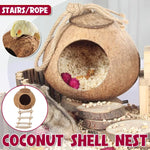 Lanyard Birdhouse Parrot Coconut Nest Bed Hanging Bird Cage for Small Birds - Stairs type