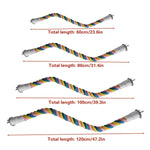 U Shaped Parrot Cotton Rope Climbing Toy Perch Stand for Bird Cage - 80cm