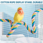 U Shaped Parrot Cotton Rope Climbing Toy Perch Stand for Bird Cage - 80cm