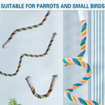 U Shaped Parrot Cotton Rope Climbing Toy Perch Stand for Bird Cage - 80cm