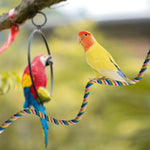 U Shaped Parrot Cotton Rope Climbing Toy Perch Stand for Bird Cage - 80cm