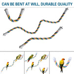 U Shaped Parrot Cotton Rope Climbing Toy Perch Stand for Bird Cage - 80cm