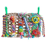 Parrot Gnawing Toys Woven Grass Nets Colourful Chewing Bird Cage Play