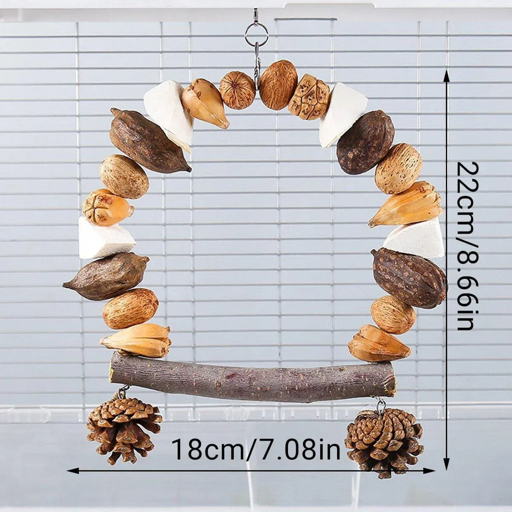 Parrot Chew Toy For Training Climbing Grinding Teeth Relief Durable Bird Toy - Pineapple Fruit