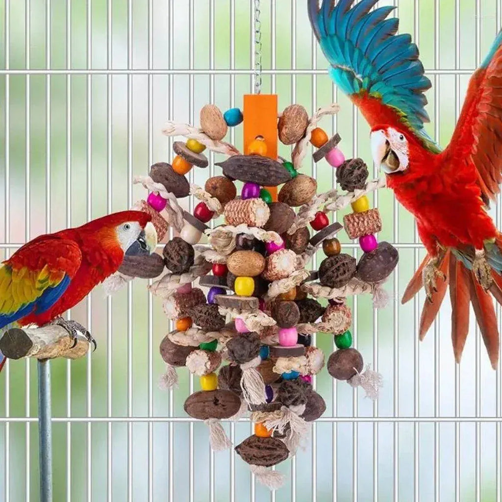 Colourful Parrot Toy Chew Corn Cob Fun Toy for Birds Safe Natural Playtime