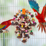 Colourful Parrot Toy Chew Corn Cob Fun Toy for Birds Safe Natural Playtime