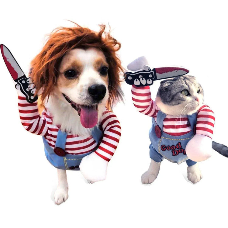 Halloween Dog Costume Pet Accessories Funny Dress Up for Small Medium Dogs - New Pirate-M