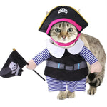 Halloween Dog Costume Pet Accessories Funny Dress Up for Small Medium Dogs - New Pirate-S