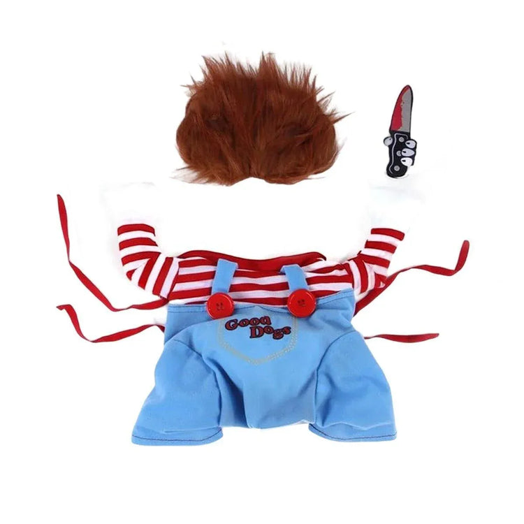 Halloween Dog Costume Pet Accessories Funny Dress Up for Small Medium Dogs - Deadly Doll-L