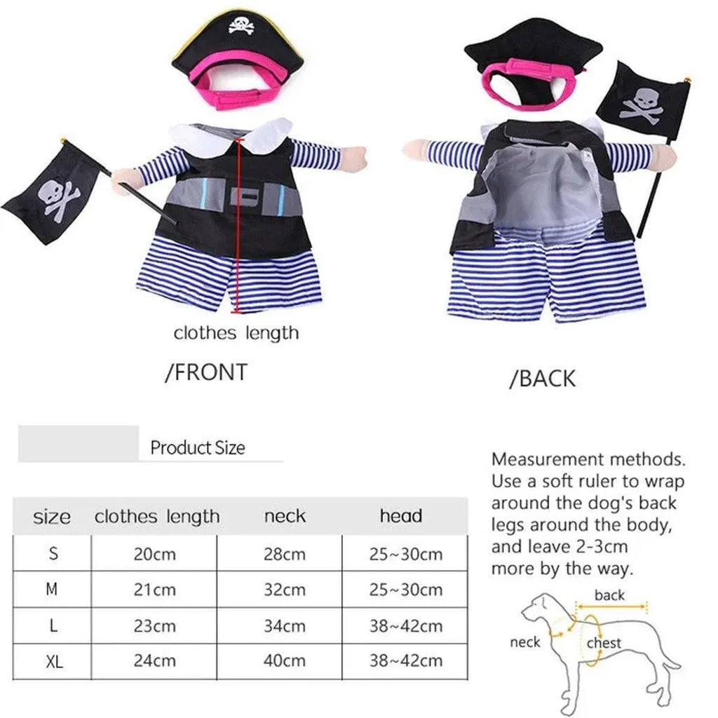 Halloween Dog Costume Pet Accessories Funny Dress Up for Small Medium Dogs - Deadly Doll-M