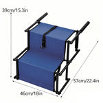 2 Steps Dog Ramp Pet Ladder Foldable Car Travel Height Stair for Pets Access