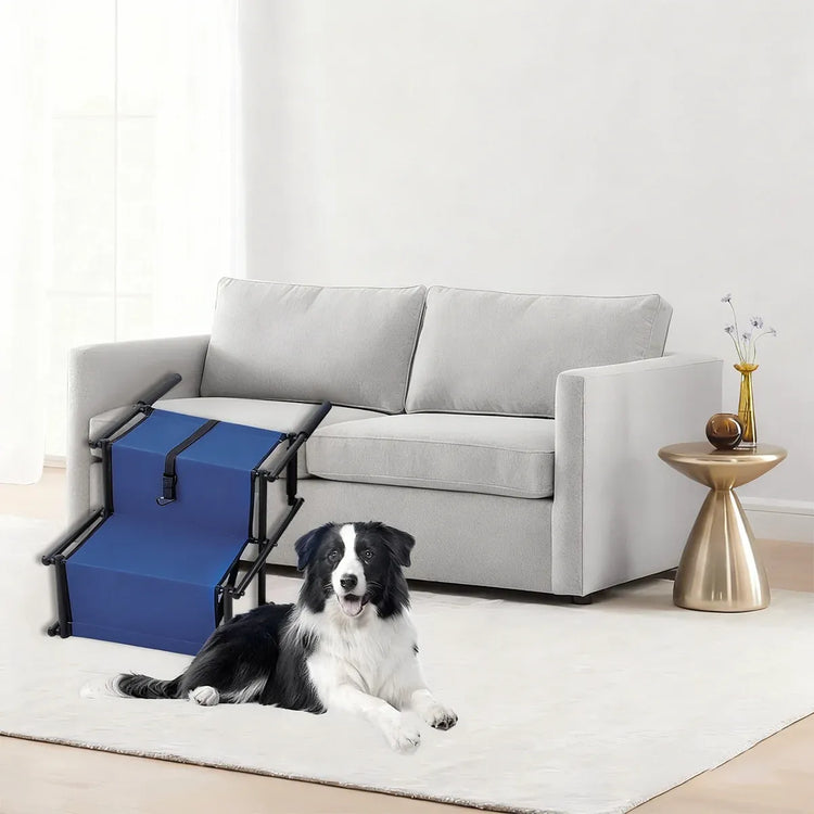 2 Steps Dog Ramp Pet Ladder Foldable Car Travel Height Stair for Pets Access