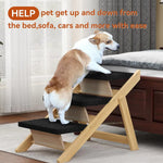 Outdoor Indoor Portable Wooden Pet Stairs Dog Cat Climbing Ladder Non Slip Play