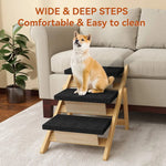 Outdoor Indoor Portable Wooden Pet Stairs Dog Cat Climbing Ladder Non Slip Play