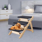 Outdoor Indoor Portable Wooden Pet Stairs Dog Cat Climbing Ladder Non Slip Play