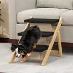 Outdoor Indoor Portable Wooden Pet Stairs Dog Cat Climbing Ladder Non Slip Play