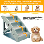 Pet Stairs Ladder Four Storey Light Grey Non Slip Plastic Steps for Dogs and Cat