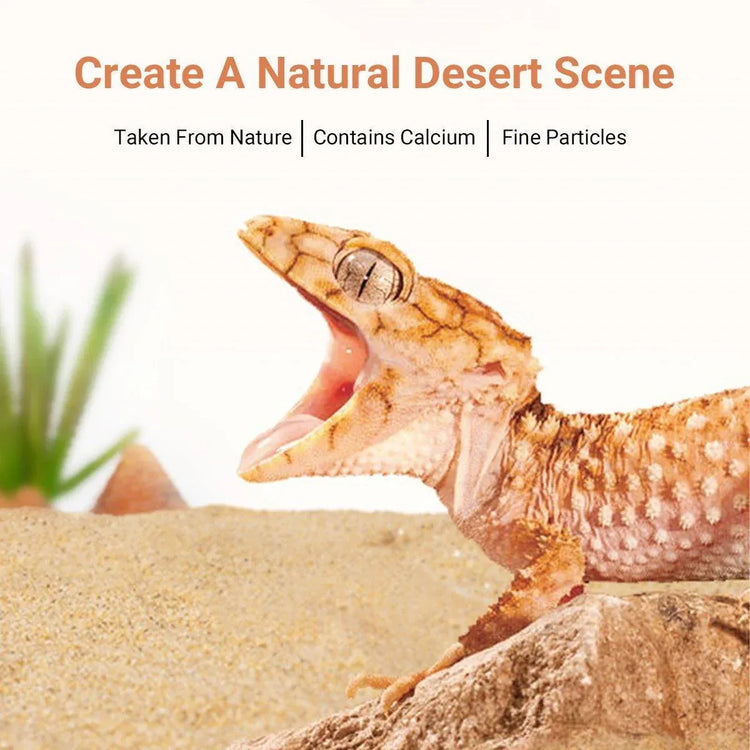 Reptile Sand Climbing Mat Pet Feeding Box Terrarium Landscaping Accessories - Yellow
