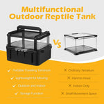 Outdoor Reptile Tank Ventilated Terrarium for Lizards Snakes Turtles Pet Habitat