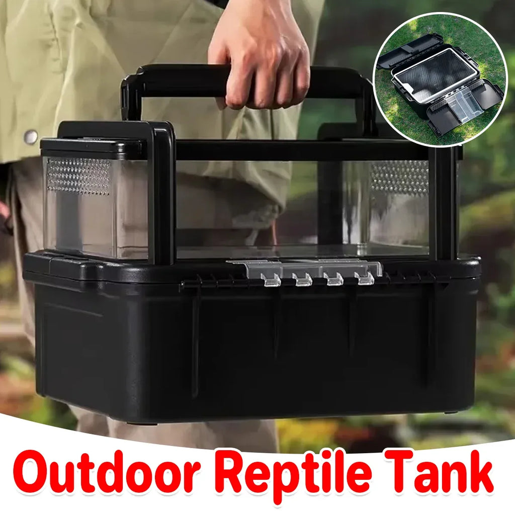 Outdoor Reptile Tank Ventilated Terrarium for Lizards Snakes Turtles Pet Habitat