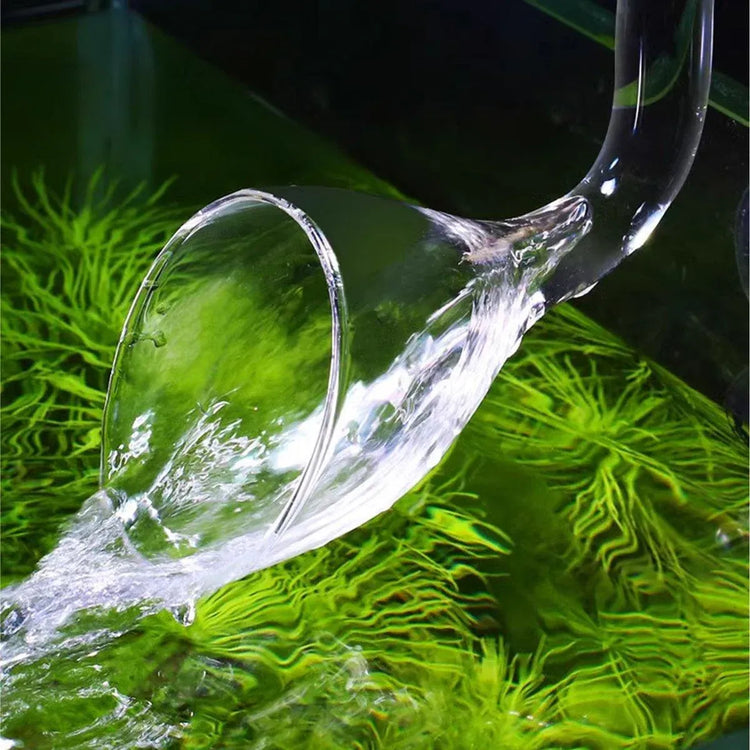 Aquarium Glass Inlet Outlet Pipe Fish Tank Filter Oil Film Remover Plant Holder - Oil removal inlet-12mm
