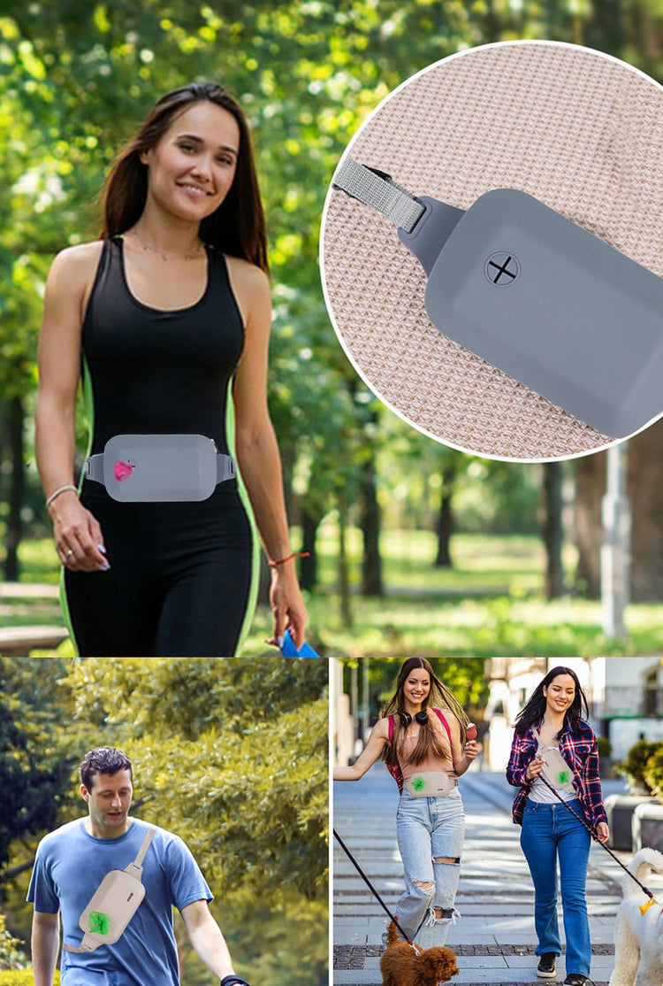 Black Silicone Pet Treat Pouch for Dog Training - Portable Waist Bag with Waste Bag Holder