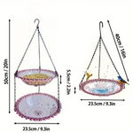 Grey Easy Clean Hanging Bird Feeder - Double Layer Durable Plastic Design for Patios